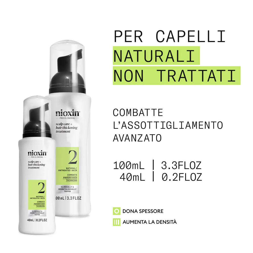 Nioxin Sistema 2 Scalp + Hair Thickening Serum 100ml - siero anti assottigliamento avanzato - Image 2