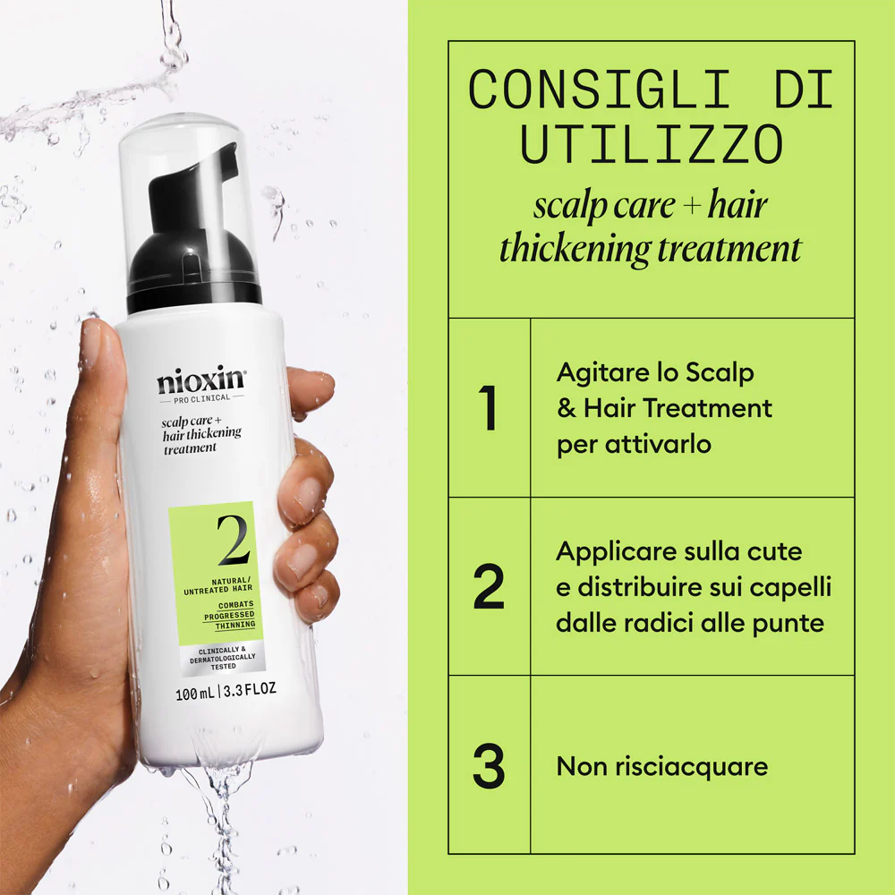 Nioxin Sistema 2 Scalp + Hair Thickening Serum 100ml - siero anti assottigliamento avanzato - Image 5