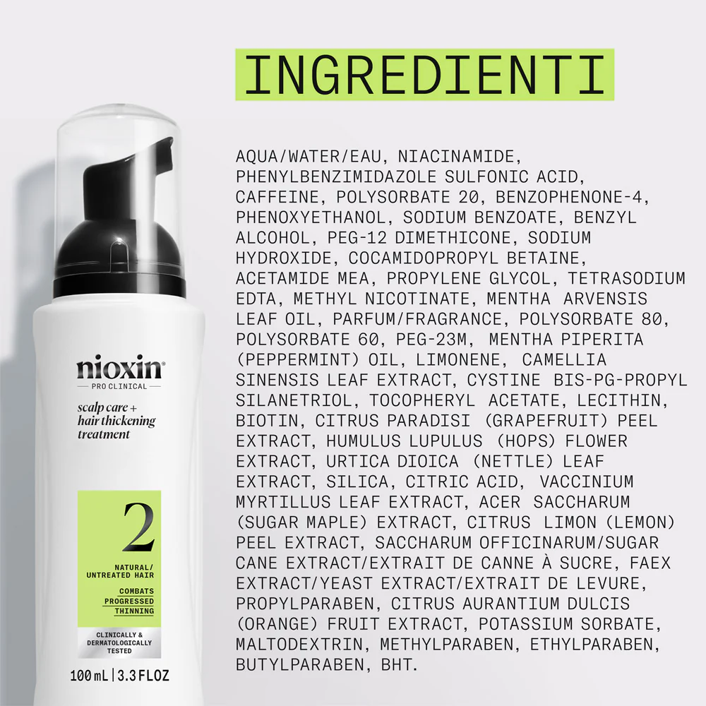 Nioxin Sistema 2 Scalp + Hair Thickening Serum 100ml - siero anti assottigliamento avanzato - Image 7