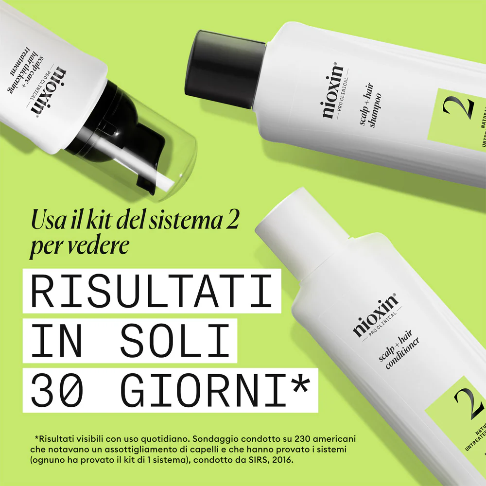 Nioxin Sistema 2 Scalp + Hair Shampoo 300ml - shampoo anti assottigliamento avanzato - Image 3
