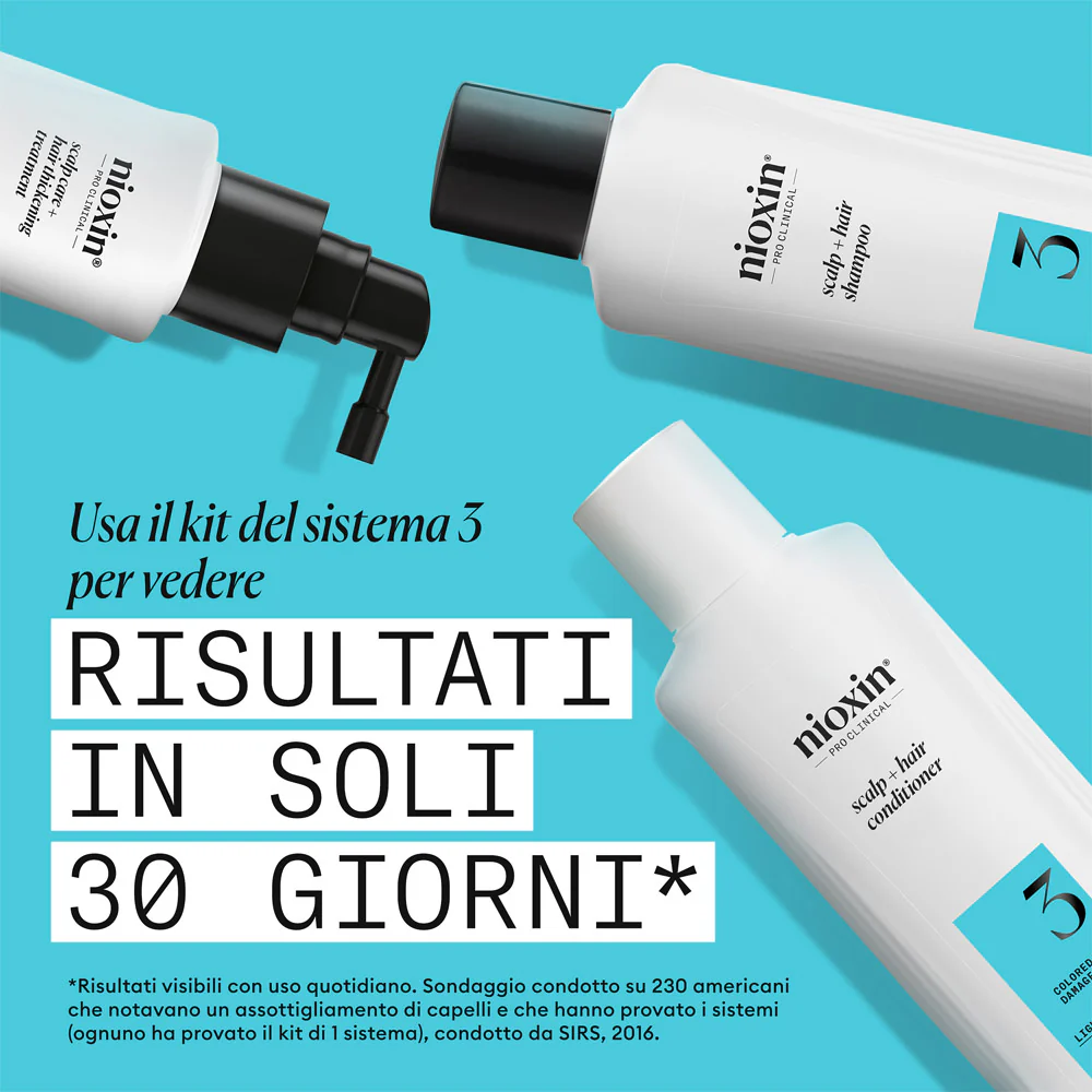 Nioxin Sistema 3 Scalp + Hair Shampoo 300ml - shampoo anti assottigliamento lieve - Image 2