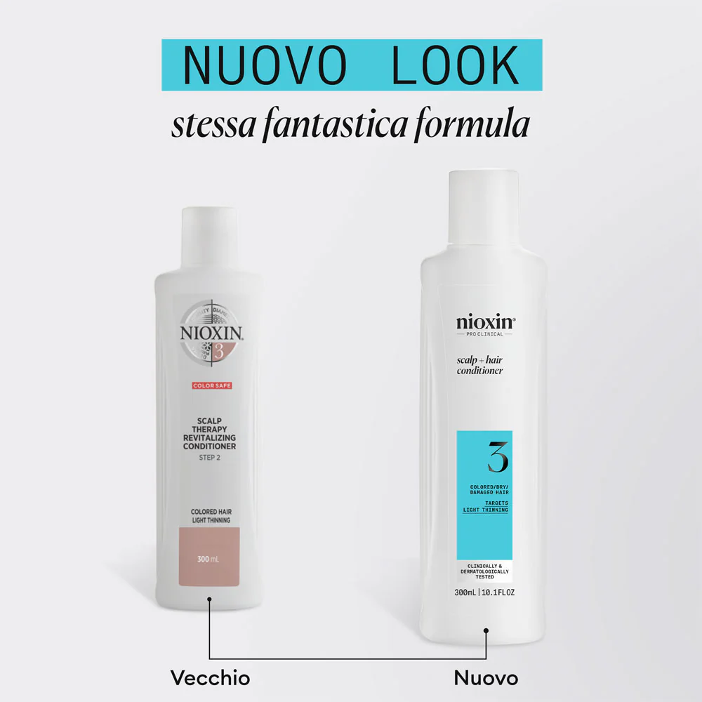 Nioxin Sistema 3 Scalp + Hair Conditioner 300ml - balsamo anti assottigliamento lieve - Image 5