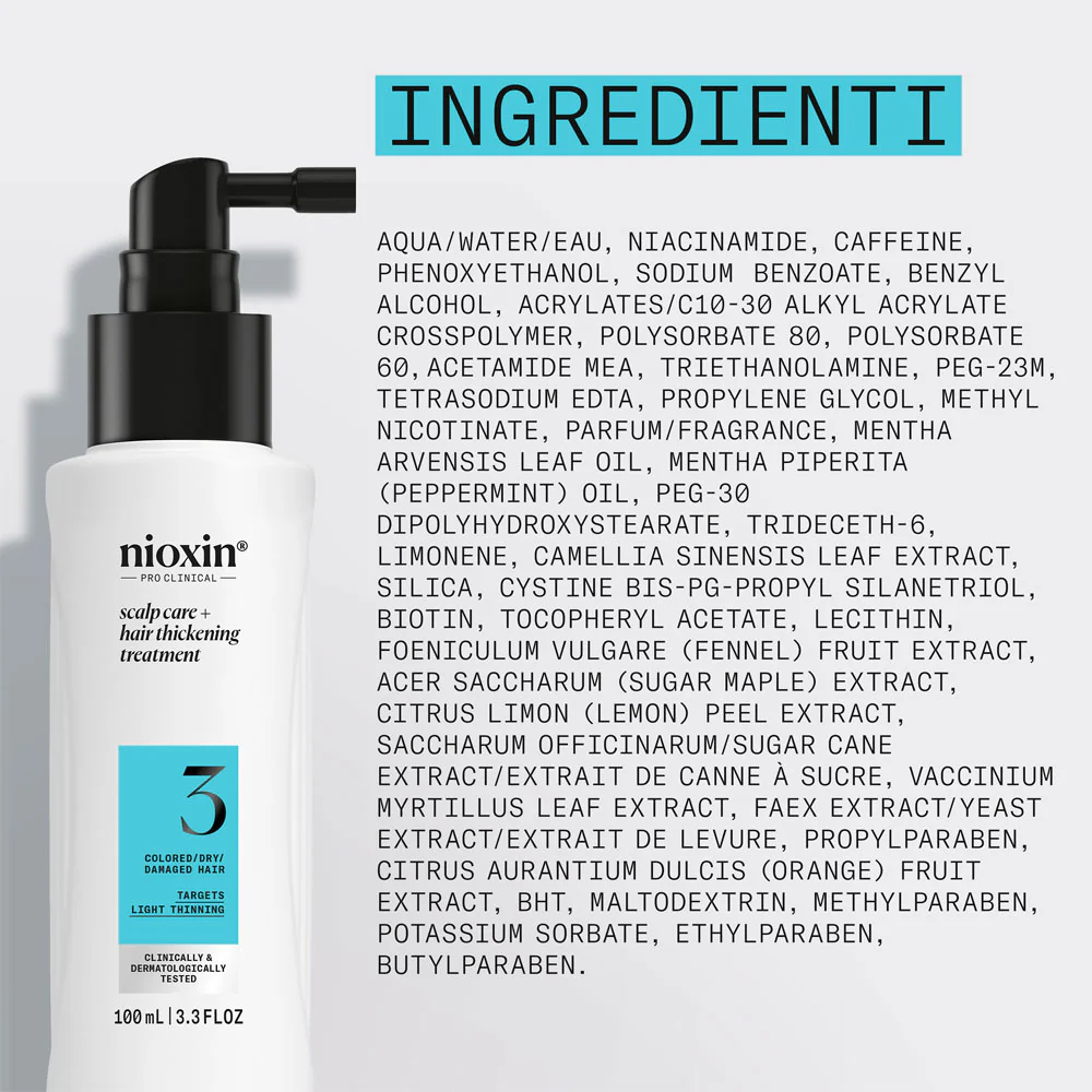 Nioxin Sistema 3 Scalp + Hair Thickening Serum 100ml - siero anti assottigliamento lieve - Image 4