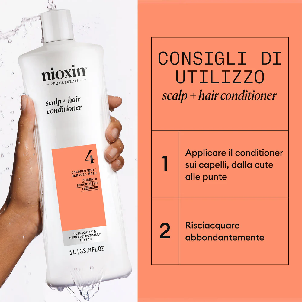 Nioxin Sistema 4 Scalp + Hair Conditioner 1000ml - balsamo anti assottigliamento avanzato - Image 5