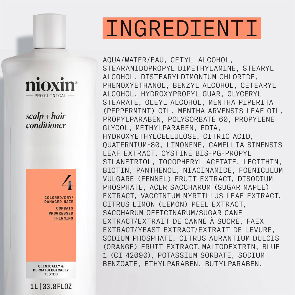 Nioxin Sistema 4 Scalp + Hair Conditioner 1000ml - balsamo anti assottigliamento avanzato - Image 7
