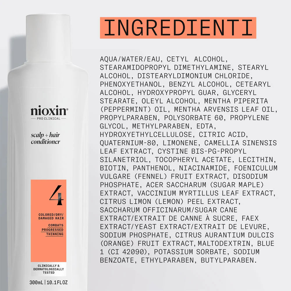 Nioxin Sistema 4 Scalp + Hair Conditioner 300ml  - balsamo anti assottigliamento avanzato - Image 7
