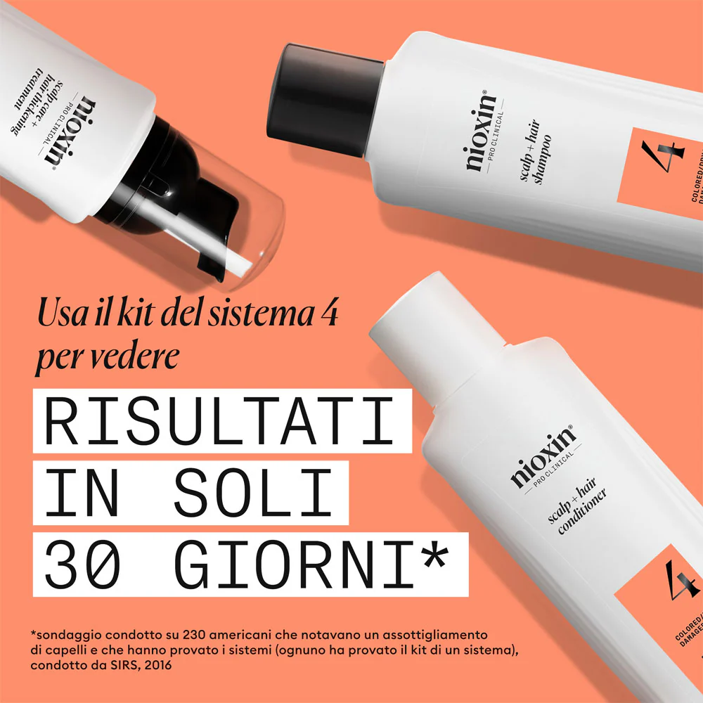 Nioxin Sistema 4 Scalp + Hair Shampoo 300ml - shampoo fortificante capelli danneggiati - Image 3