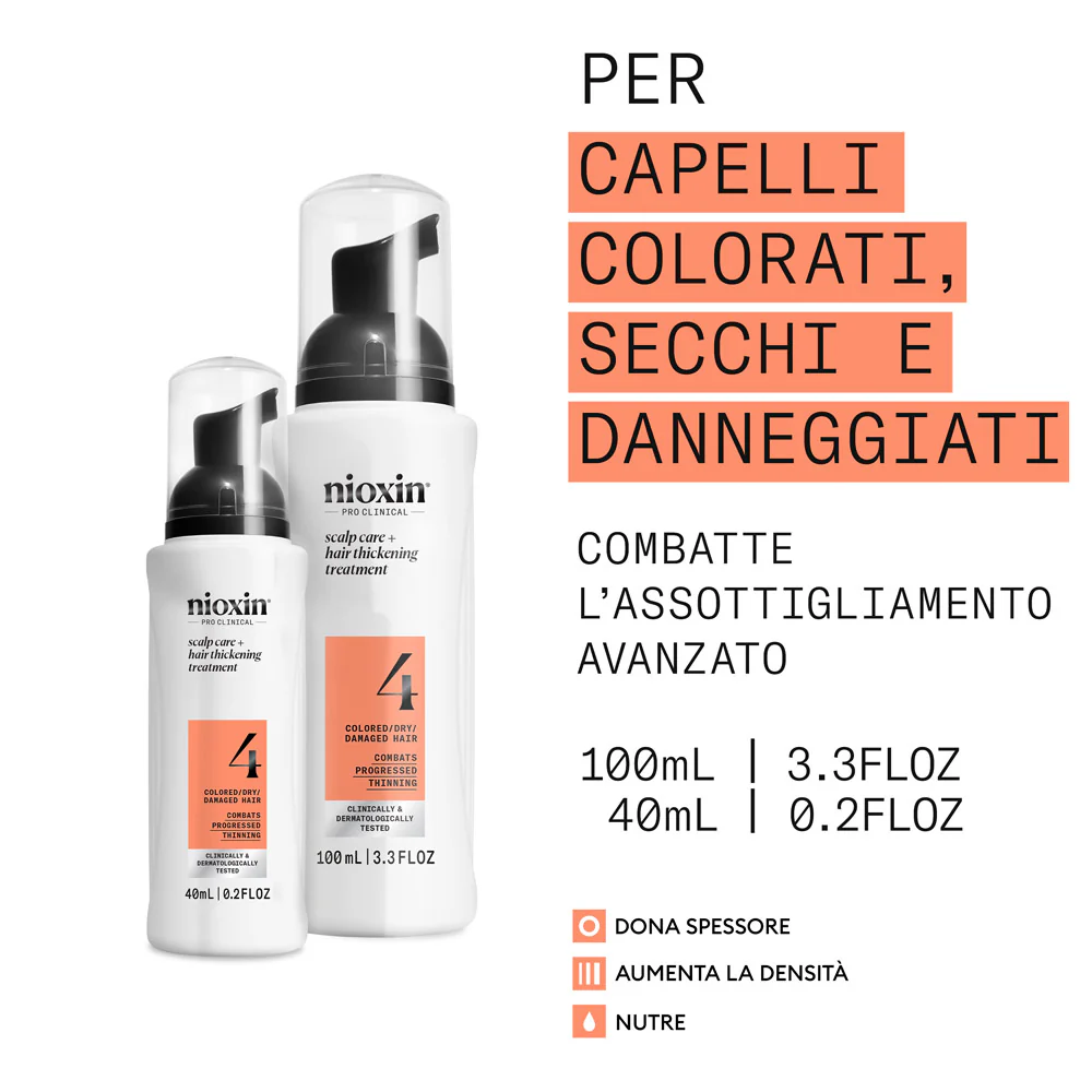 Nioxin Sistema 4 Scalp + Hair Thickening Serum Treatment 100ml - siero anti assottigliamento - Image 2