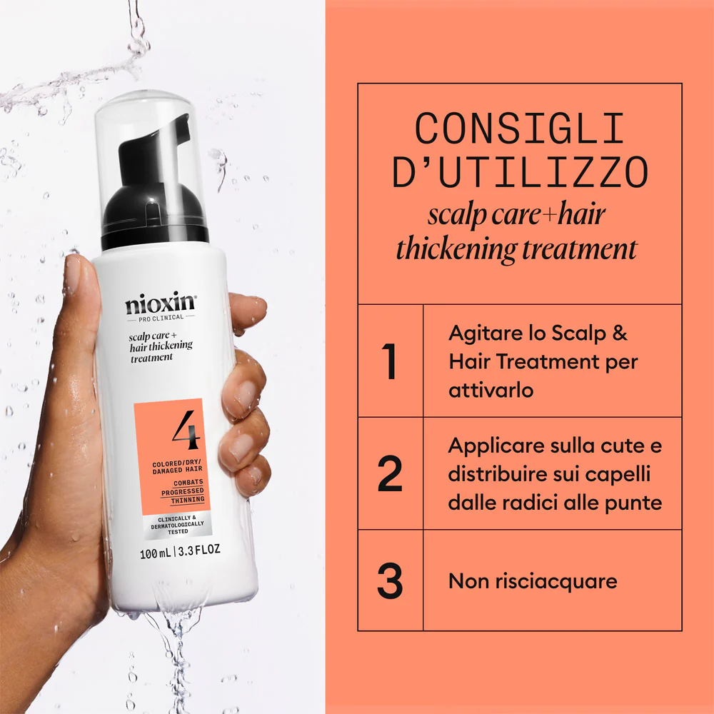 Nioxin Sistema 4 Scalp + Hair Thickening Serum Treatment 100ml - siero anti assottigliamento - Image 5