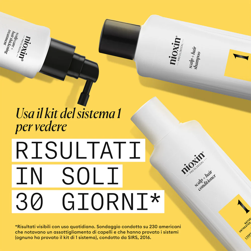 Nioxin Sistema 1 Kit Trifasico 150ml - kit anti assottigliamento lieve - Image 3
