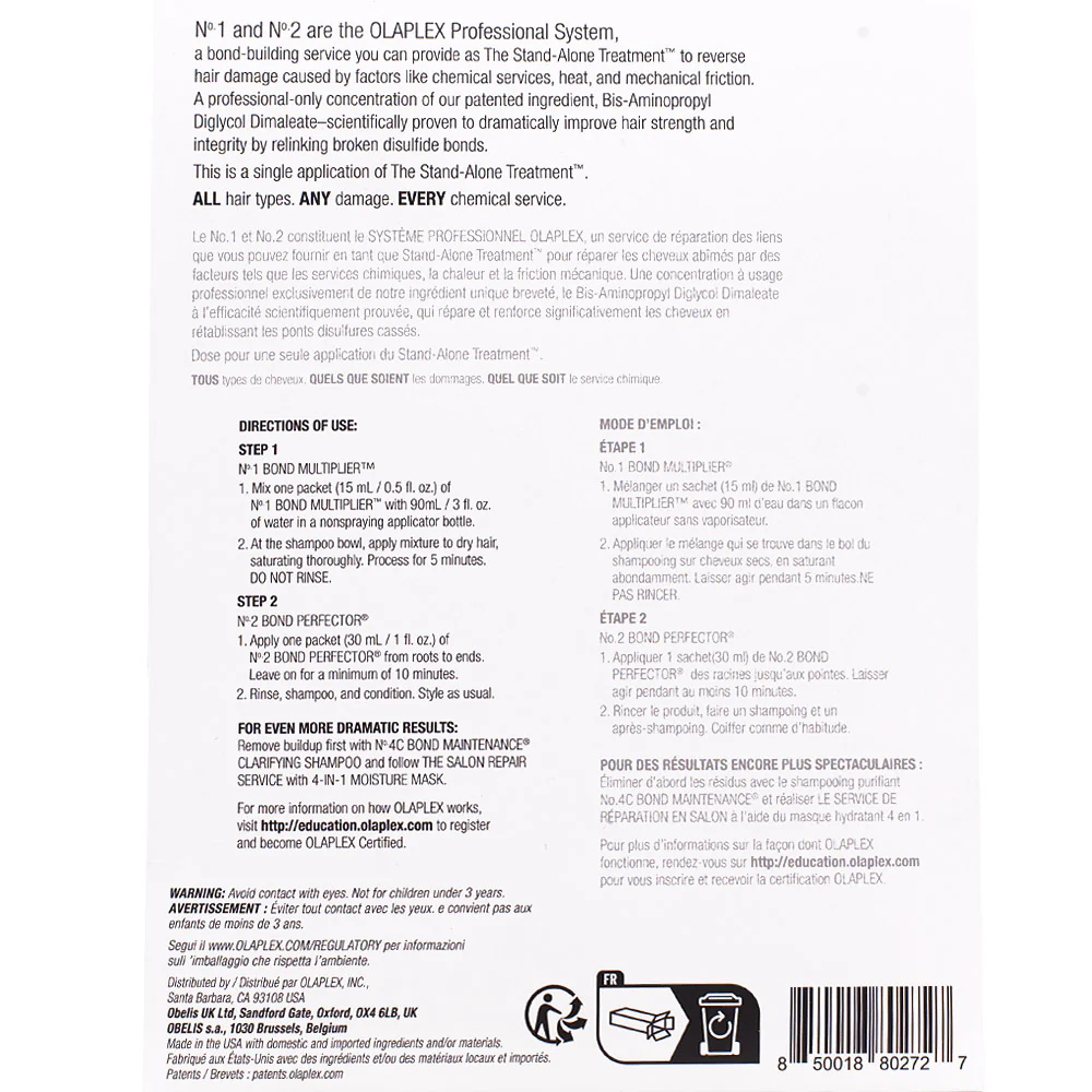 Olaplex Stand-Alone Treatment Single Use Professional System - trattamento ristrutturante - Image 3