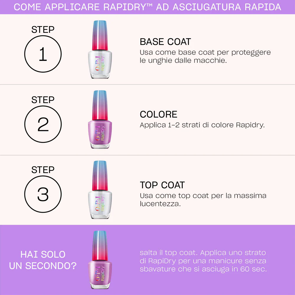 OPI Rapidry Winter Gets the Gold 9ml - smalto asciugatura rapida - Image 7