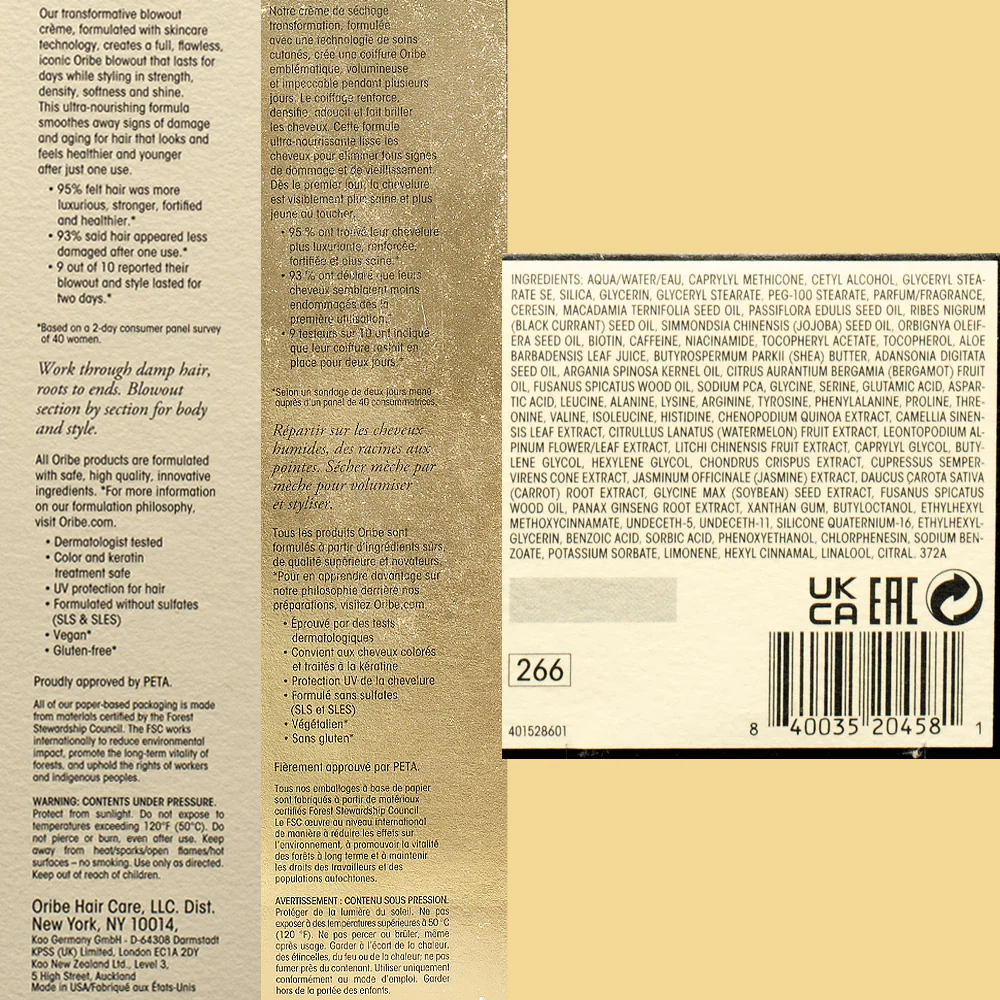 Oribe Gold Lust Imperial Blowout Trasformative Styling Creme 150ml - crema ultra nutriente - Image 4