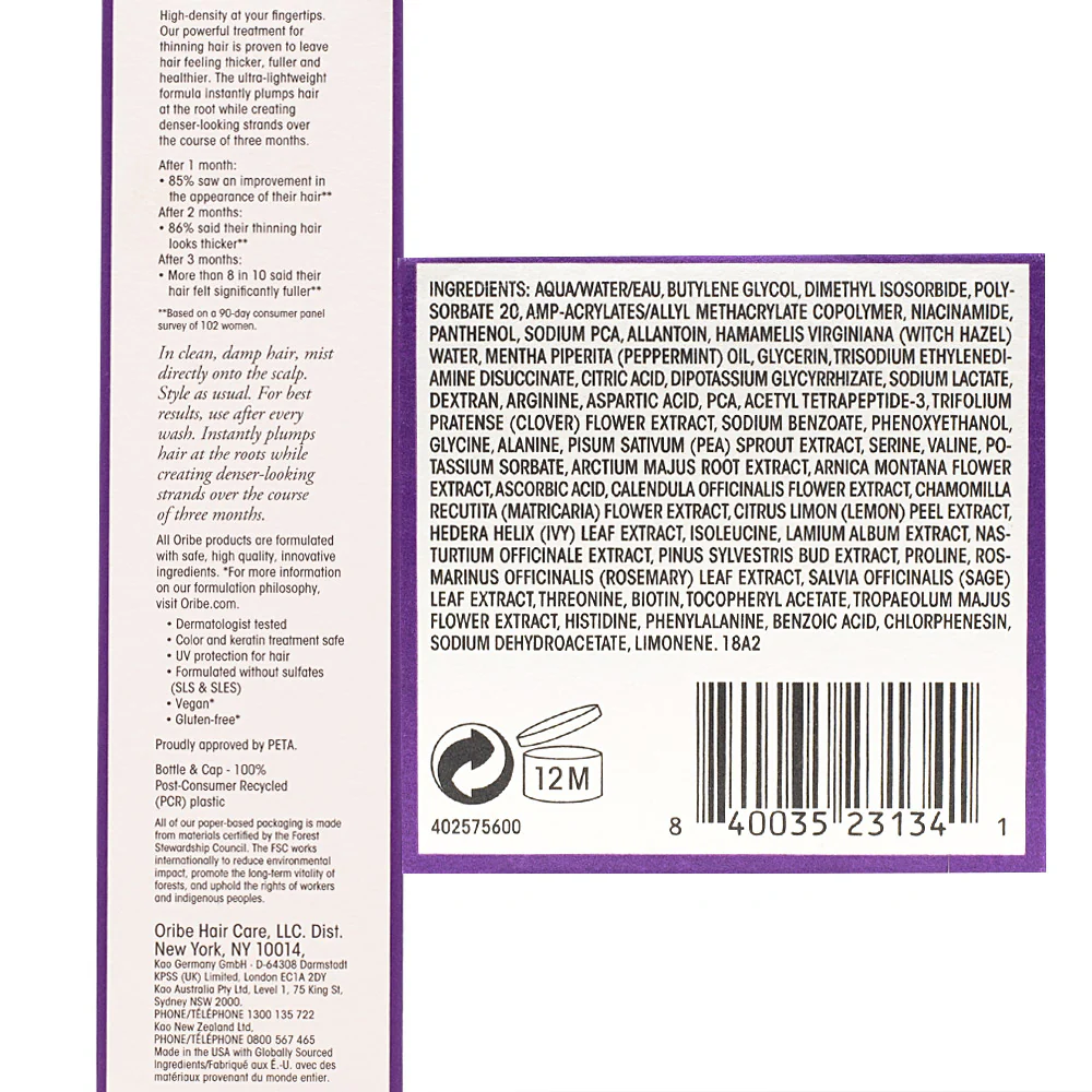Oribe Serene Scalp Densifying Treatment Spray 125ml - spray ispessente - Image 3
