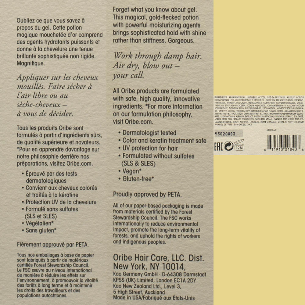 Oribe Gel Serum Radiance, Magic and Hold 150ml - gel in siero - Image 4