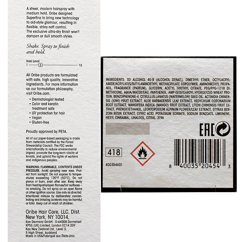 Oribe Superfine Hair Spray 300ml - lacca per capelli tenuta media - Image 3