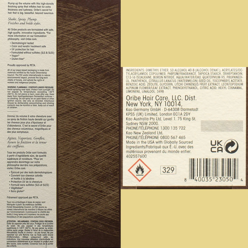 Oribe Styling Thick Dry Finishing Spray 250ml - spray densificante - Image 4