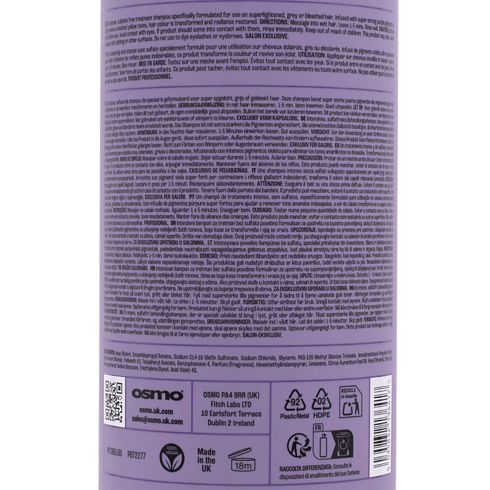 Osmo Super Silver No Yellow Shampoo 1000ml - shampoo antigiallo - Image 2