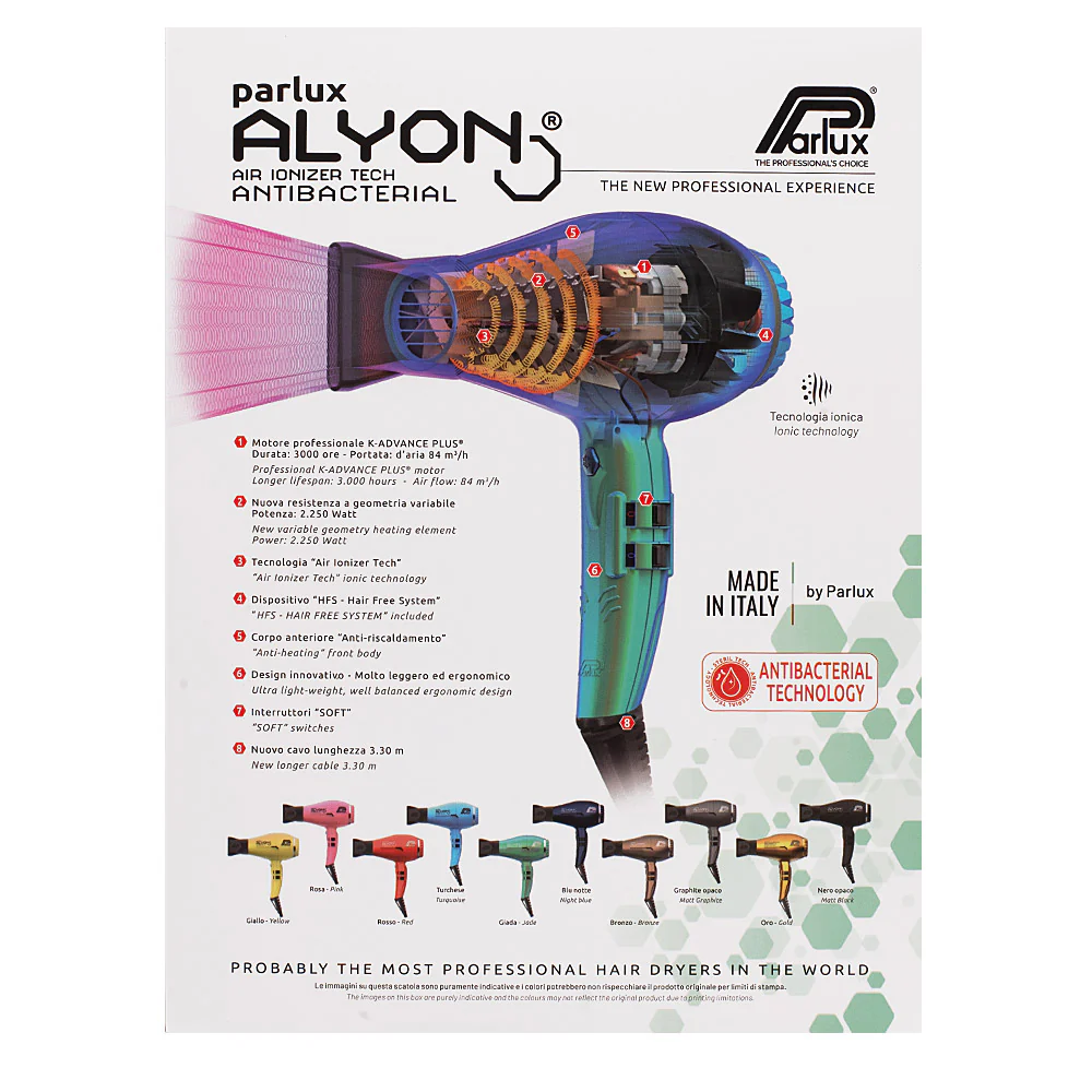 Parlux Alyon Air ionizer tech Eco friendly Giada - asciugacapelli - Image 3