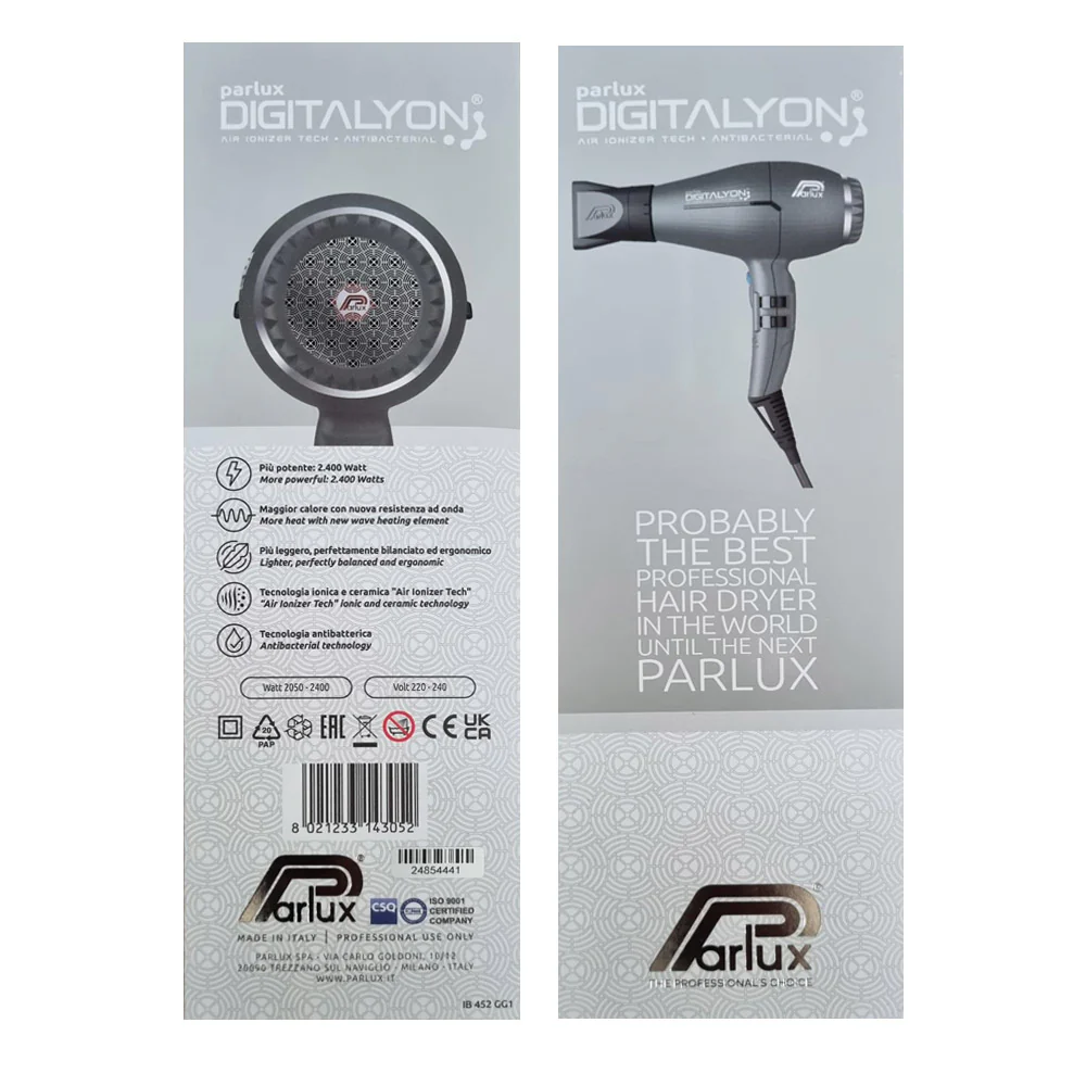 Parlux Digitalyon Glitter Grey- asciugacapelli grigio glitter - Image 7