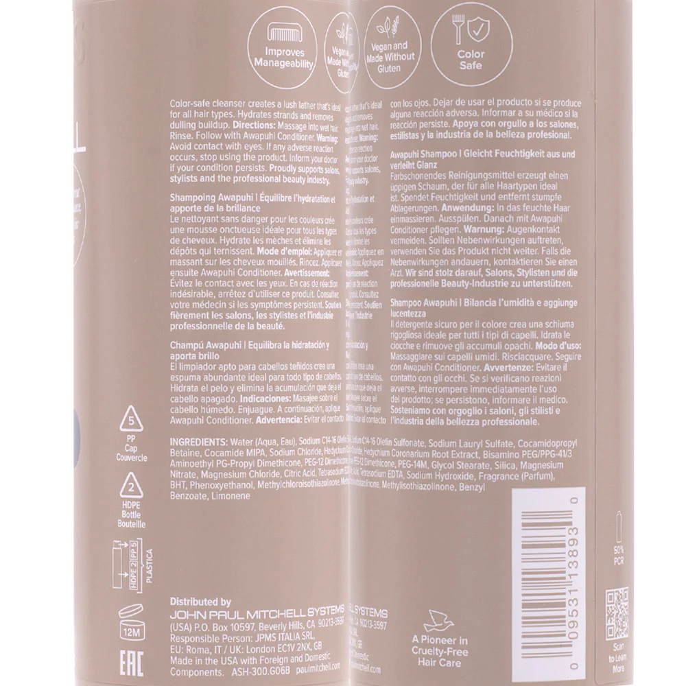 Paul Mitchell Awapuhi Shampoo 300ml - shampoo idratante - Image 2