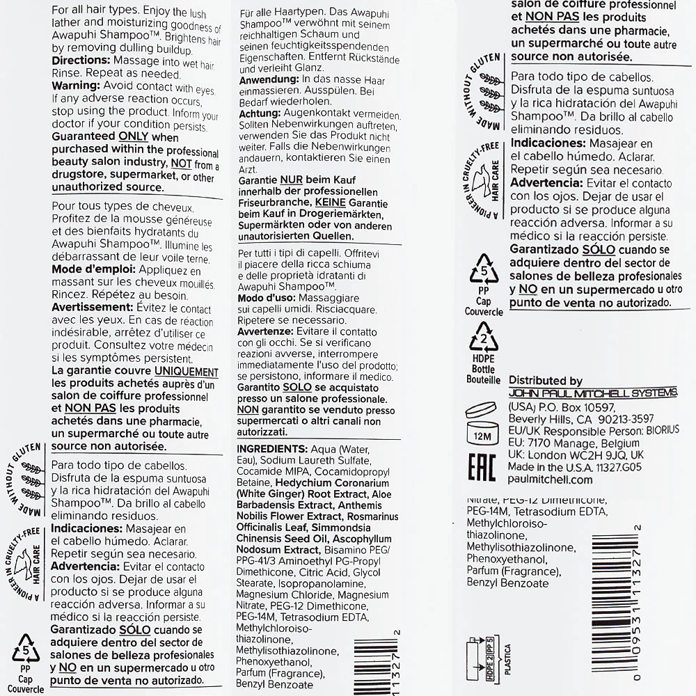 Paul Mitchell Awapuhi Shampoo 500ml - shampoo idratante - Image 2