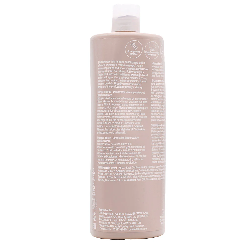 Paul Mitchell Clarify Shampoo Three 1000ml - shampoo purificante - Image 2