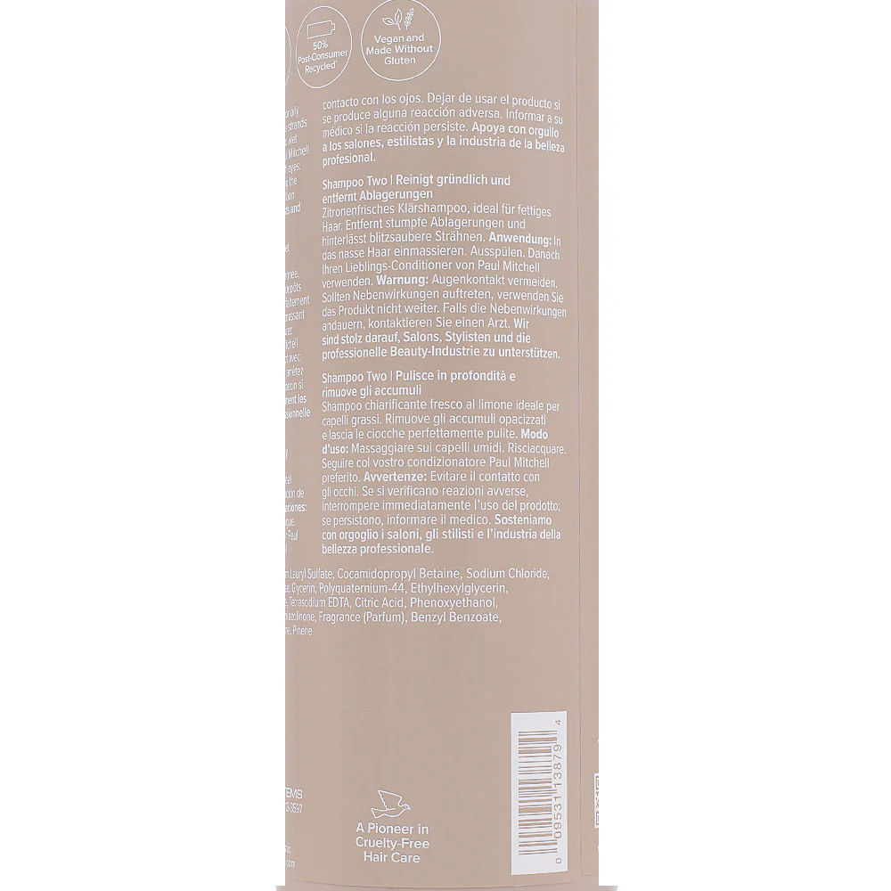 Paul Mitchell Clarifying Shampoo Two 1000ml - shampoo purificante - Image 2