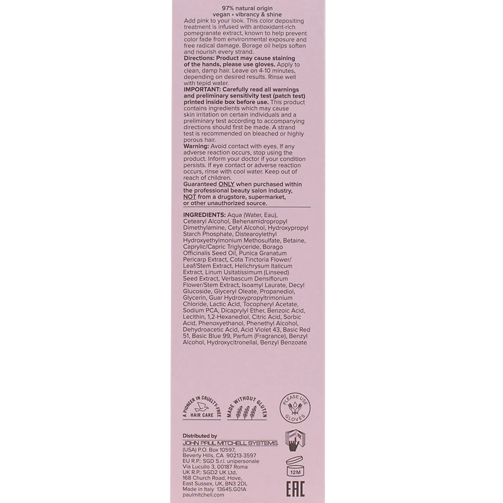 Paul Mitchell Clean Beauty Color Depositing Treatment Rose Quartz 150ml - trattamento colorante - Image 2