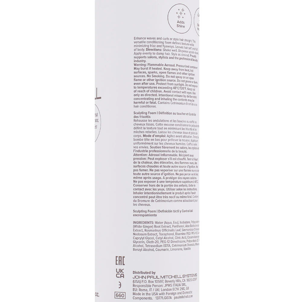 Paul Mitchell Flexible Hold Sculpting Foam 500ml - schiuma modellante idratante - Image 2