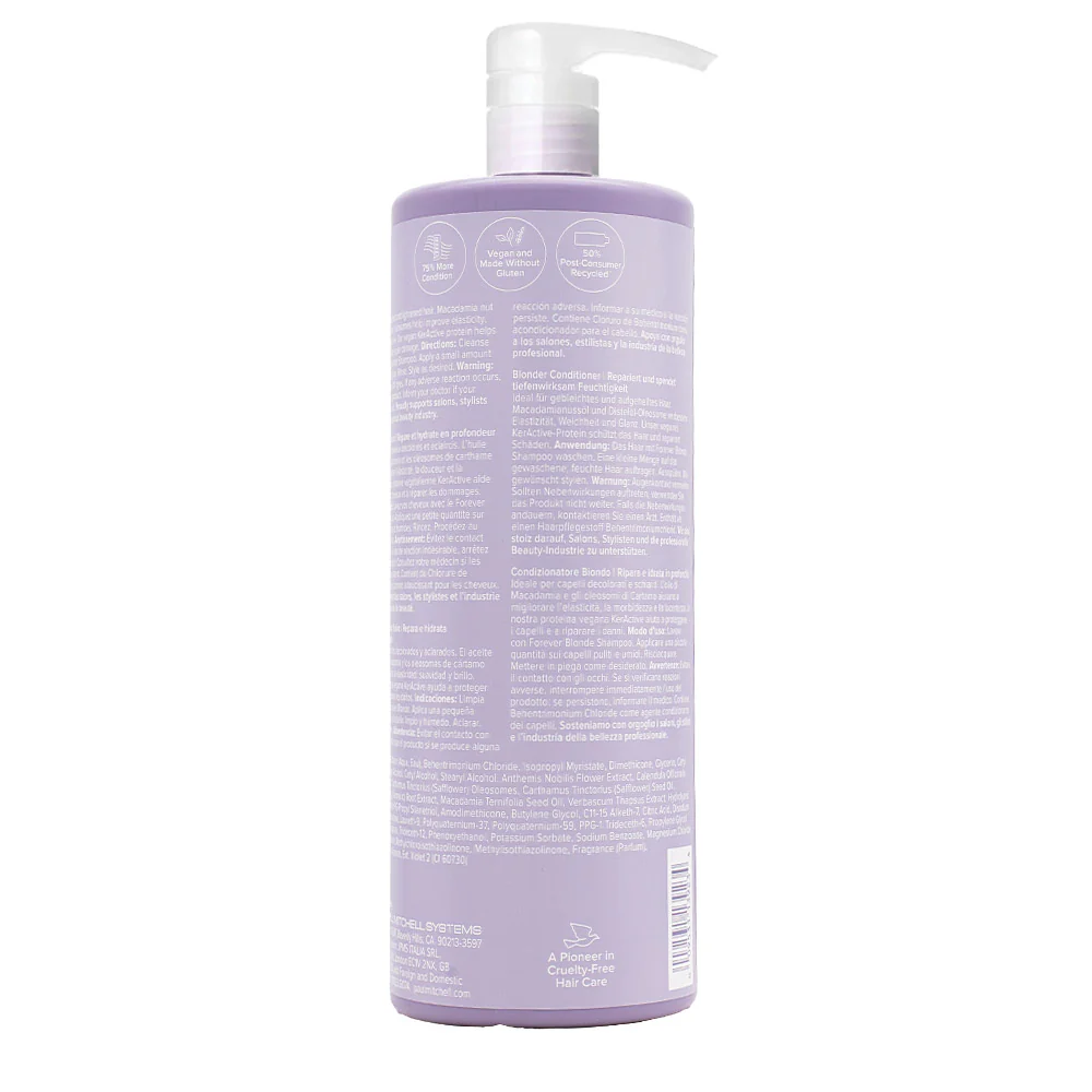 Paul Mitchell Forever Blonde Conditioner 1000ml - balsamo ristrutturante capelli biondi - Image 2
