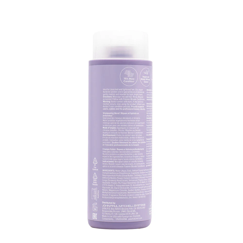 Paul Mitchell Forever Blonde Shampoo 300ml - shampoo ristrutturante capelli biondi - Image 2