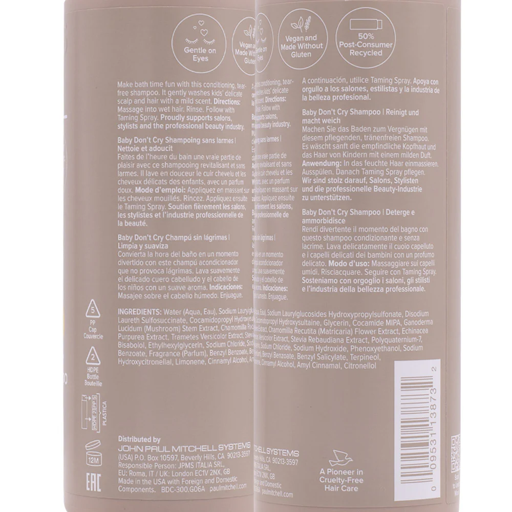 Paul Mitchell Kids Baby Don't Cry Tearless Shampoo 300ml - shampoo delicato per bambini - Image 2