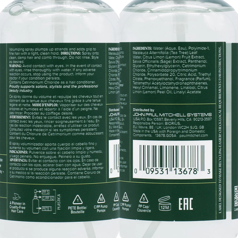Paul Mitchell Lemon Sage Thickening Spray 200ml - spray volumizzante e rinforzante - Image 2