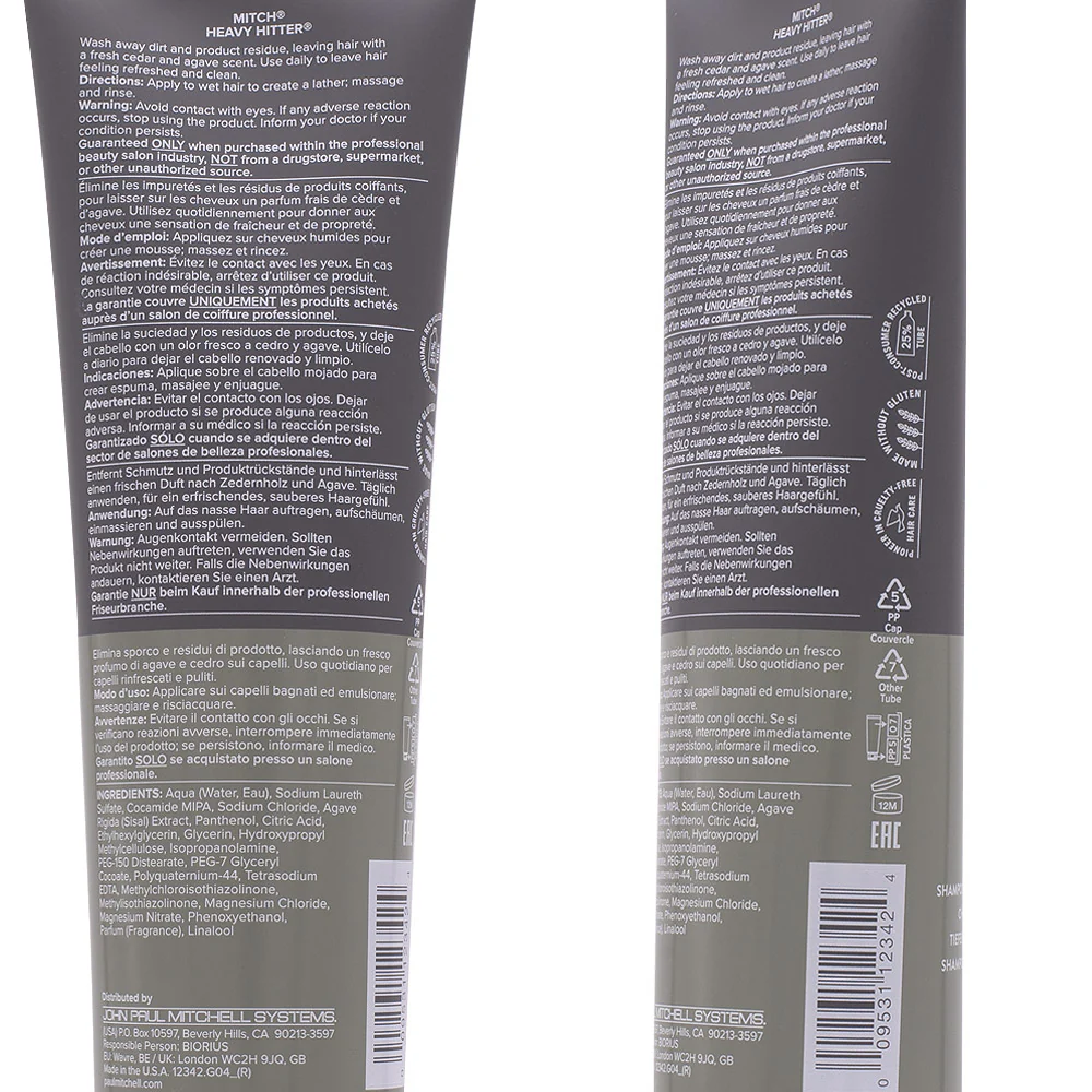 Paul Mitchell Mitch Heavy Hitter Shampoo 250ml - shampoo rinvigorente cute - Image 2