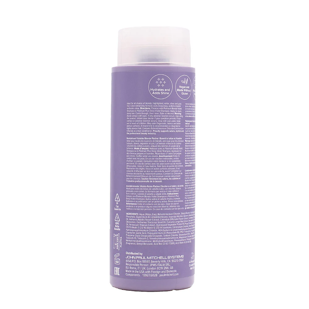 Paul Mitchell Platinum Blonde Violet Conditioner 300ml - balsamo capelli biondi - Image 2