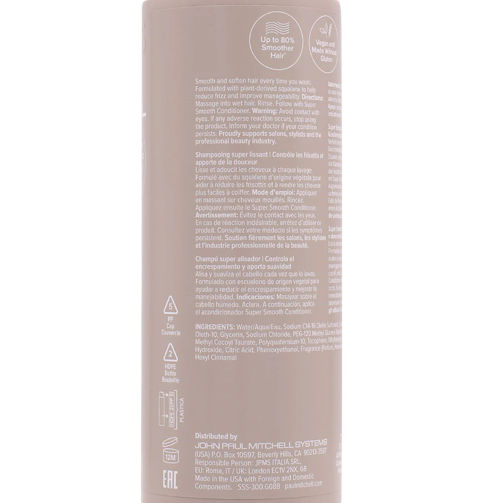Paul Mitchell Super Smooth Shampoo 300ml - shampoo anti crespo - Image 2