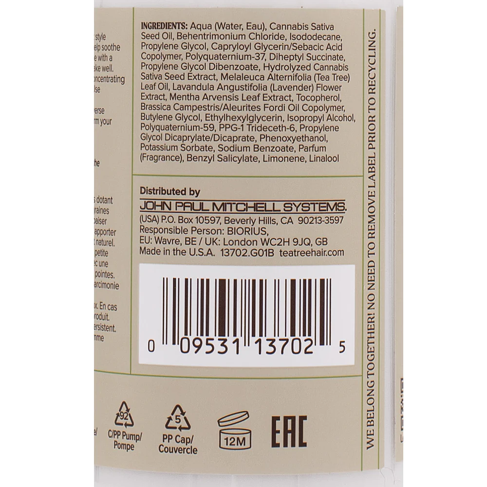 Paul Mitchell Tea Tree Hemp Multitasking Spray 200ml – spray multifunzione anti-crespo e lucidante - Image 2
