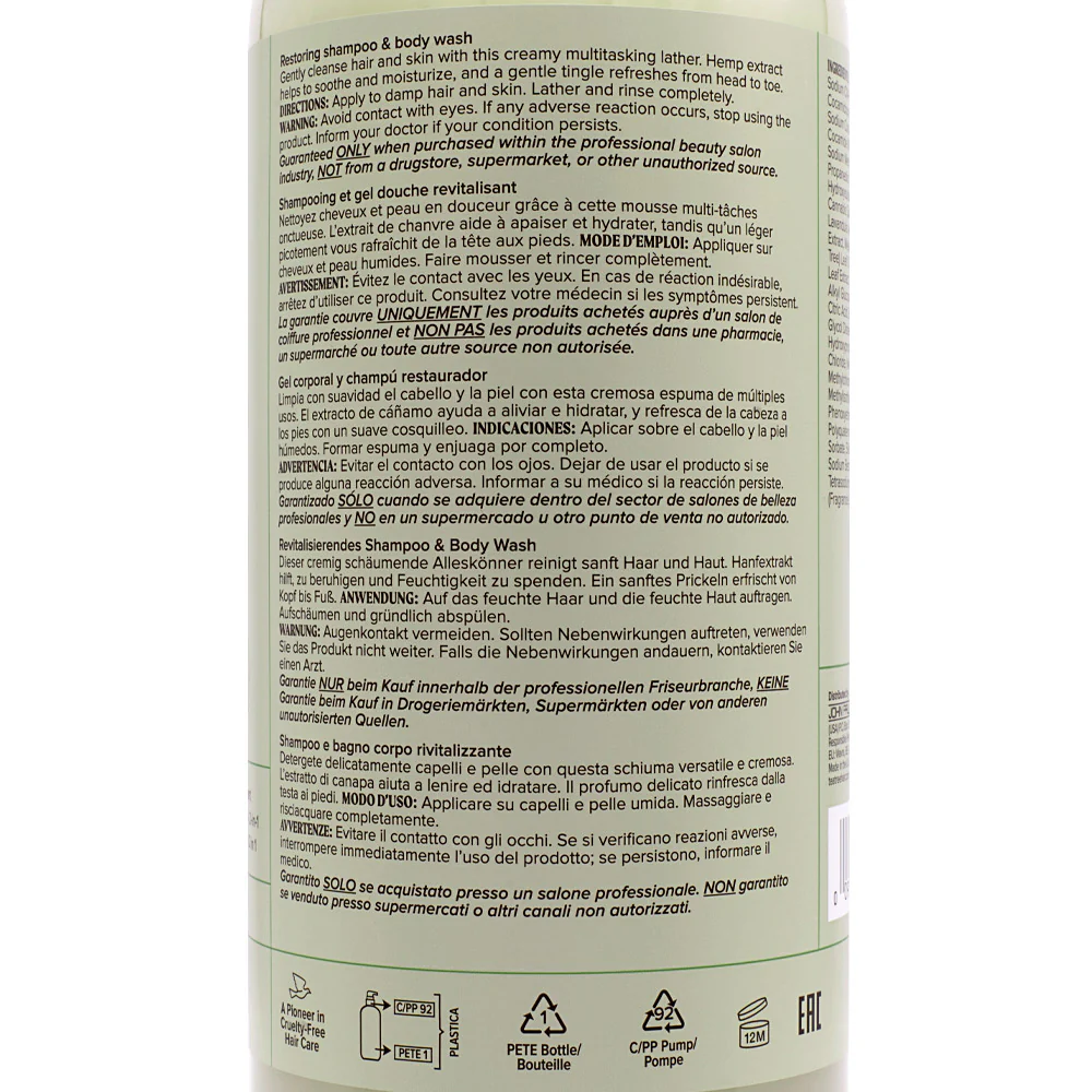 Paul Mitchell Tea Tree Hemp Restoring Shampoo & Body Wash 1000ml - detergente 2 in 1 - Image 2