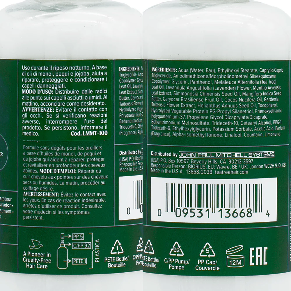 Paul Mitchell Tea Tree Lavender Mint Overnight Moisture Therapy 100ml - trattamento ristrutturante senza risciacquo - Image 2