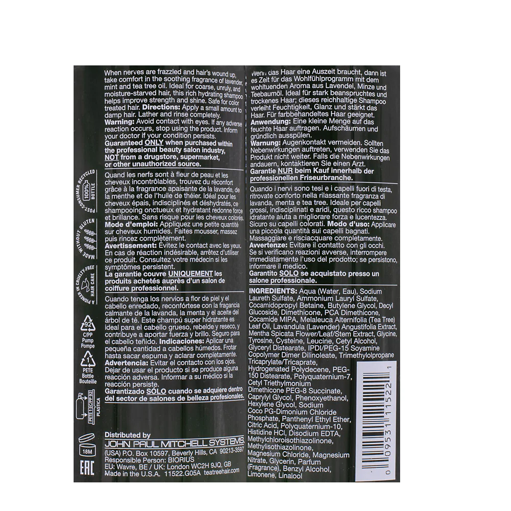 Paul Mitchell Tea Tree Lavender Mint Moisturizing Shampoo 1000ml - Image 2