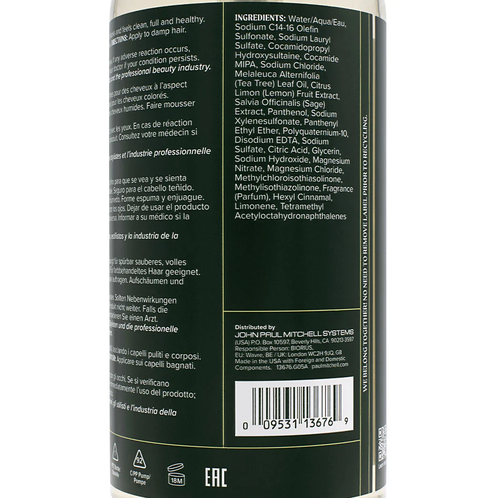 Paul Mitchell Tea Tree Scalp Care Regeniplex Shampoo 1000ml - shampoo volumizzante - Image 3