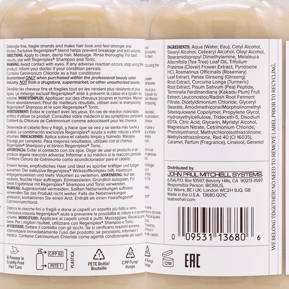Paul Mitchell Tea Tree Scalp Care Regeniplex Conditioner 300ml - balsamo idratante volumizzante - Image 2