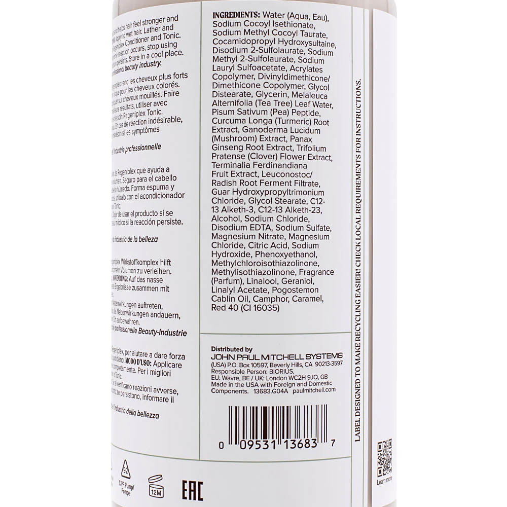Paul Mitchell Tea Tree Scalp Care Regeniplex Shampoo 1000ml - shampoo volumizzante - Image 3