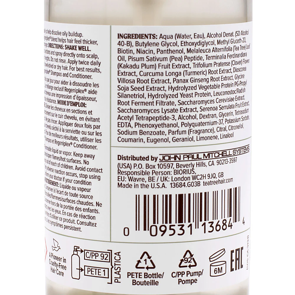 Paul Mitchell Tea Tree Scalp Care Regeniplex Tonic 100ml  - rivitalizzante cutaneo intensivo - Image 2