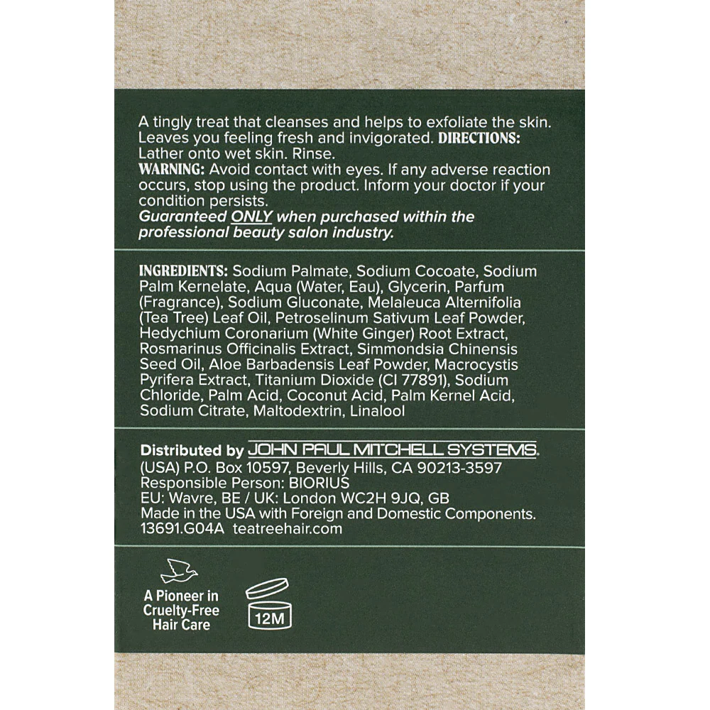Paul Mitchell Tea Tree Body Bar 150gr - sapone rinvigorente per il corpo - Image 2