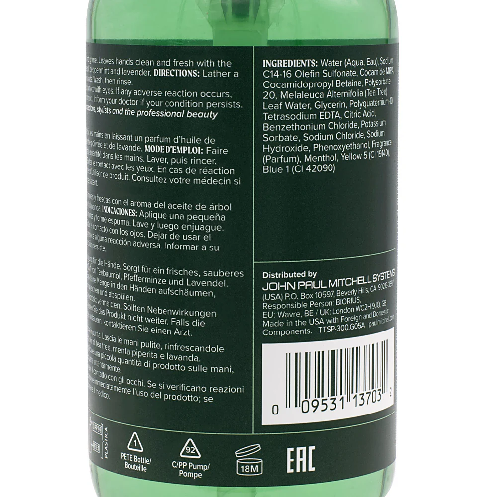 Paul Mitchell Tea Tree Special Hand Soap 300ml - sapone mani - Image 2
