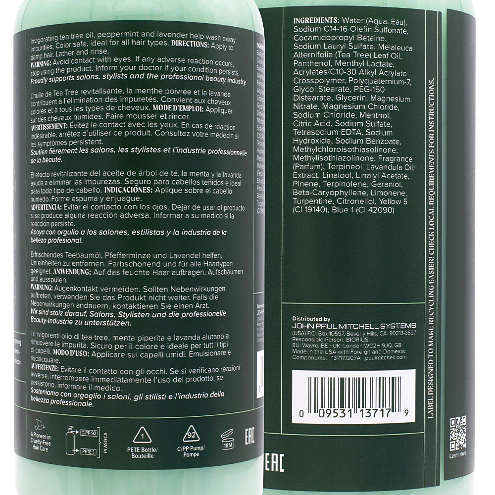 Paul Mitchell Tea Tree Special The Original Tingle Shampoo 1000ml - shampoo rinvigorente - Image 2