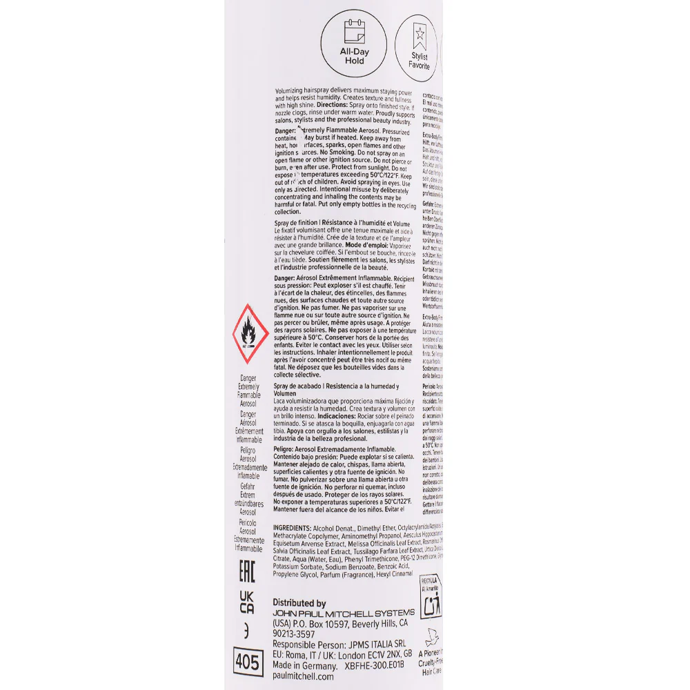 Paul Mitchell Volume Extra Body Firm Hairspray 300ml - lacca volumizzante - Image 3