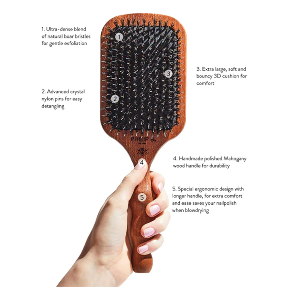 Philip B Paddle Hairbrush - spazzola piatta - Image 4